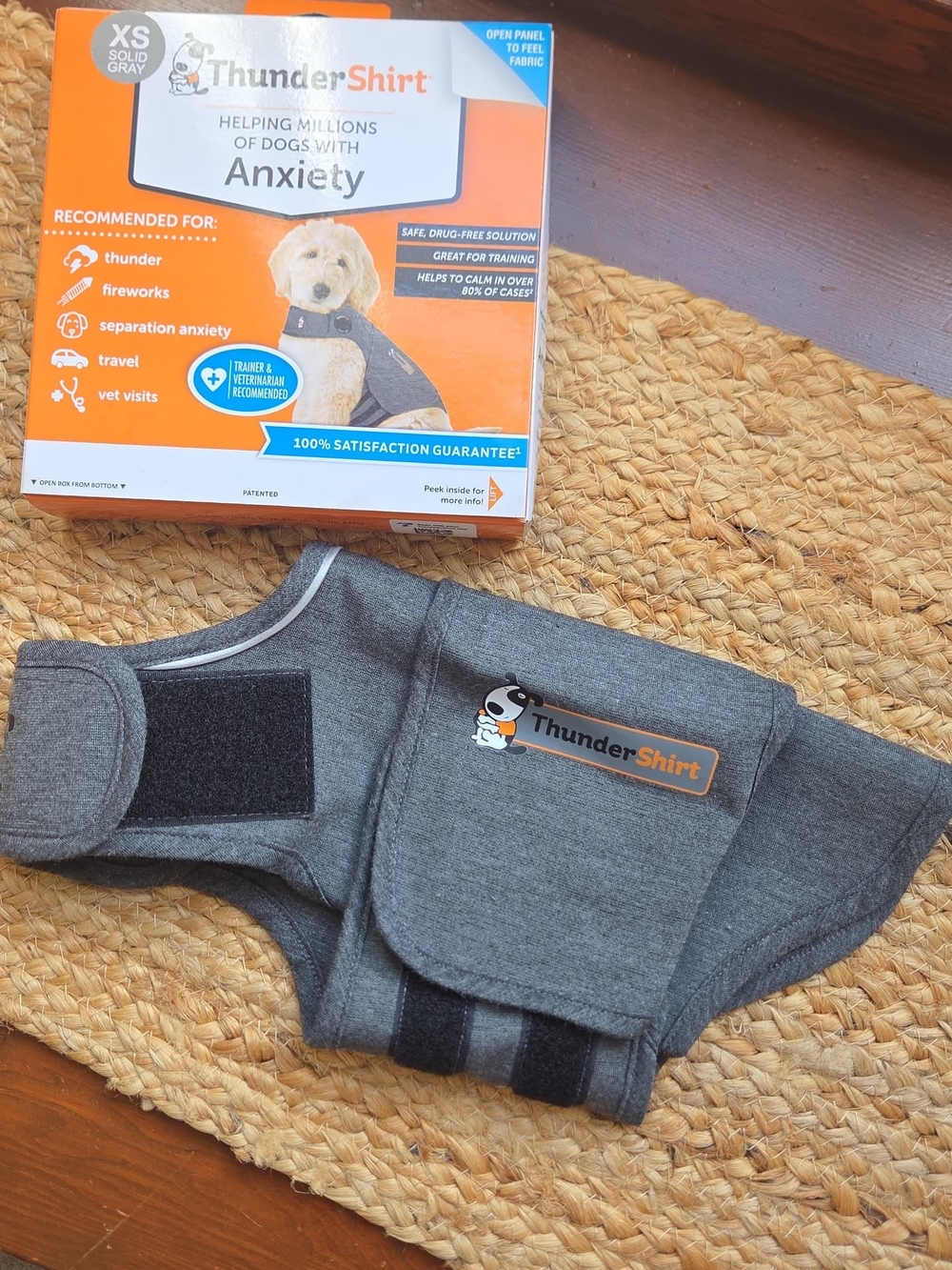 Brand NEW- ThunderShirt Anxiety Wrap for Dogs - Solid Gray XS